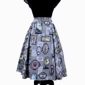 Kitschy Witch Designs Box Pleat Skirt in Wunderkammer print.  Size S BNWT